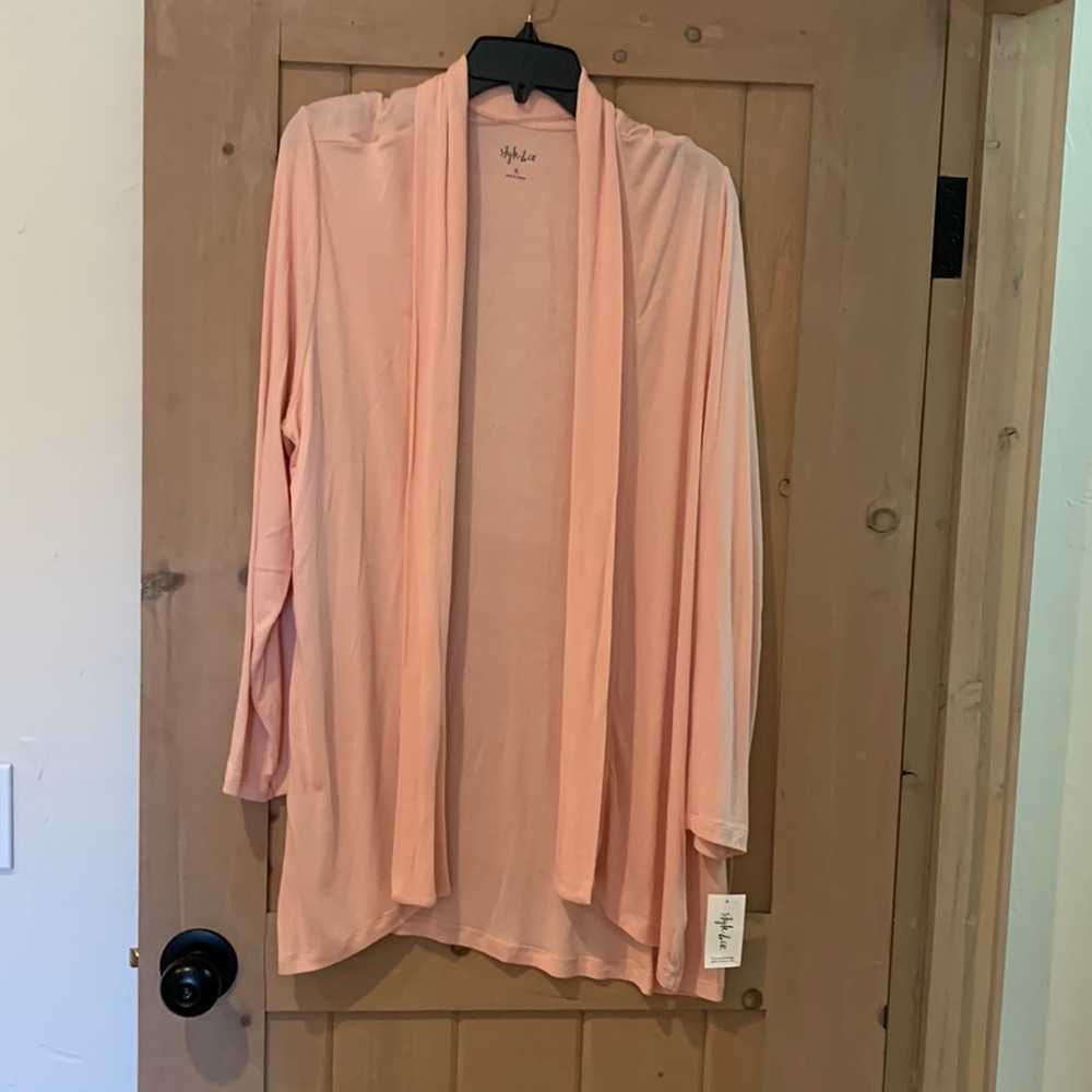 NWT Ladies Blush Lightweight Cardigan size XL
